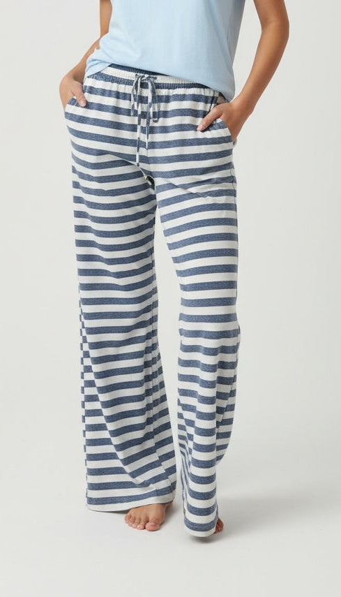 Navy Striped Beach Lounge Pants