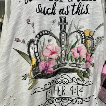 Oversized T-shirt - Esther 4:14 Perhaps You Were Born For a Time Such as This