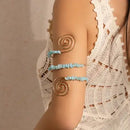 Goddess Spiral Turquoise Arm Cuff