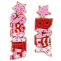 Santa Baby Holiday Glam Hand-Beaded Earrings