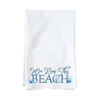 We Run this Beach Tea Towel