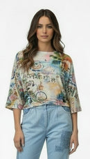 Inspire-Me Beach Scene Italian Summer Sweater