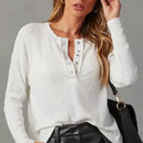 Long Sleeve Split V Neck