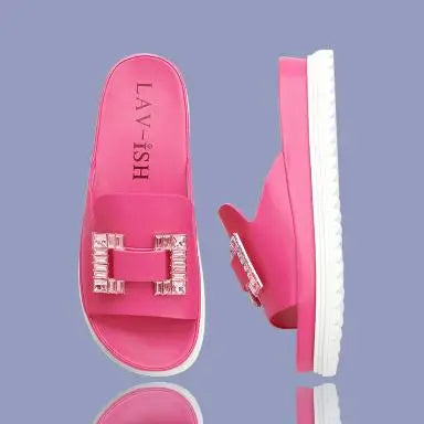 Chic Slides Hot Pink
