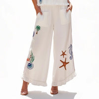 Ocean Themed Palazzo Pant