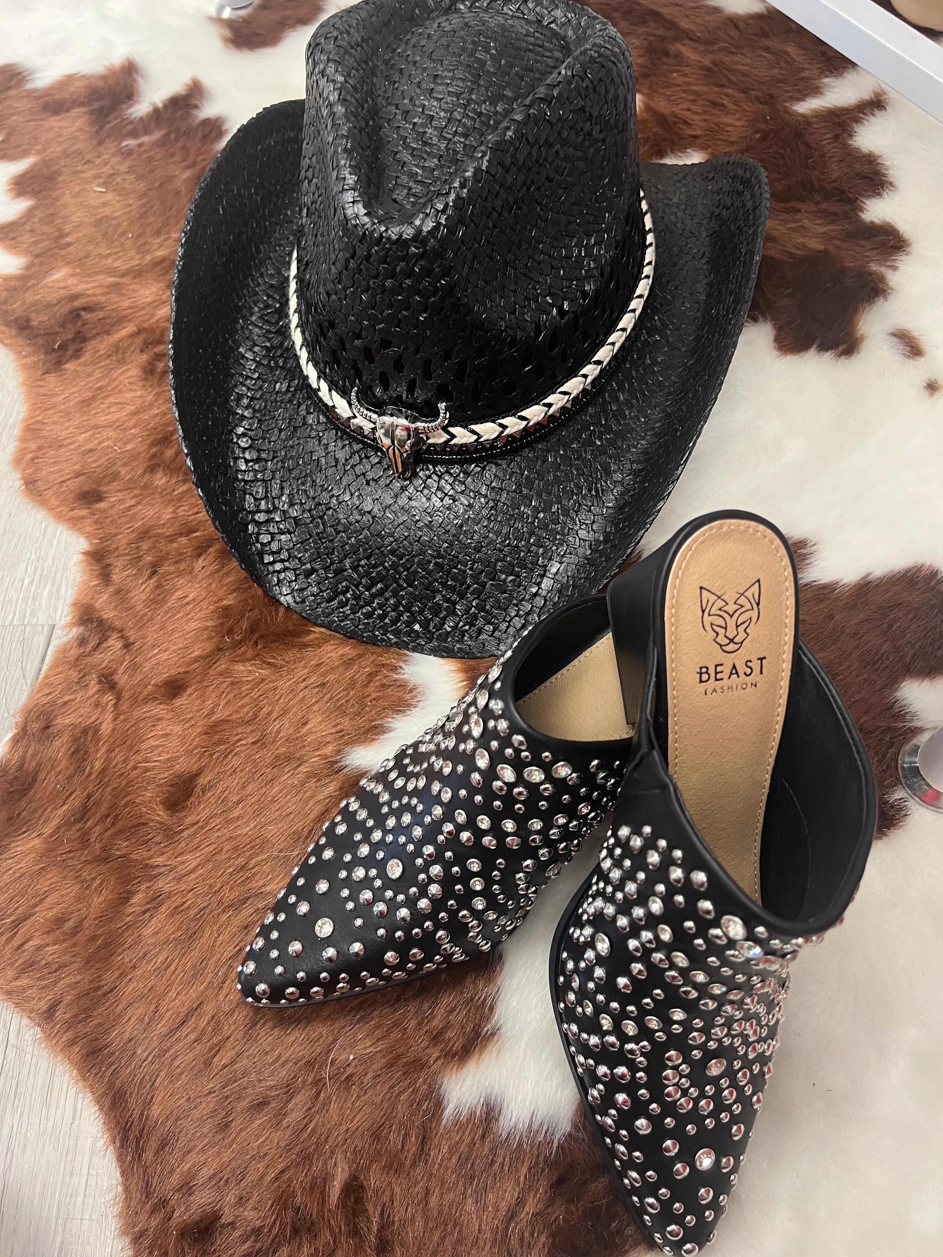 Studded Mule Boot Shoe