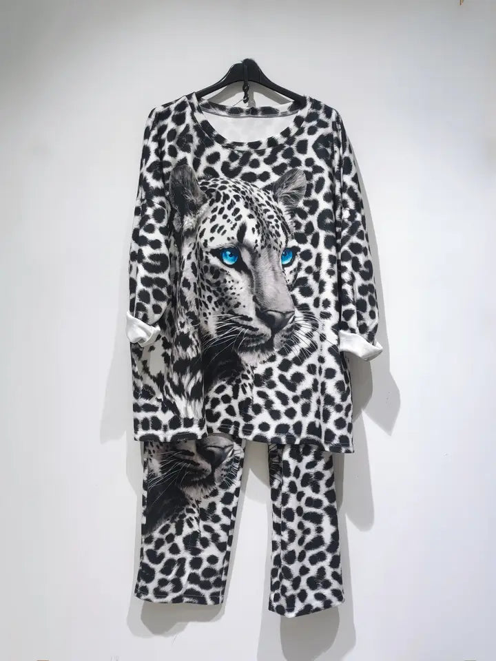 Snow Leopard Loungewear Set
