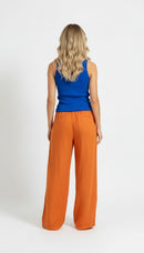 Linen Drawstring Pants (Orange, Green Tea, Lavender)