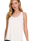 Flowy Hem Rayon Sleeveless Tank Top