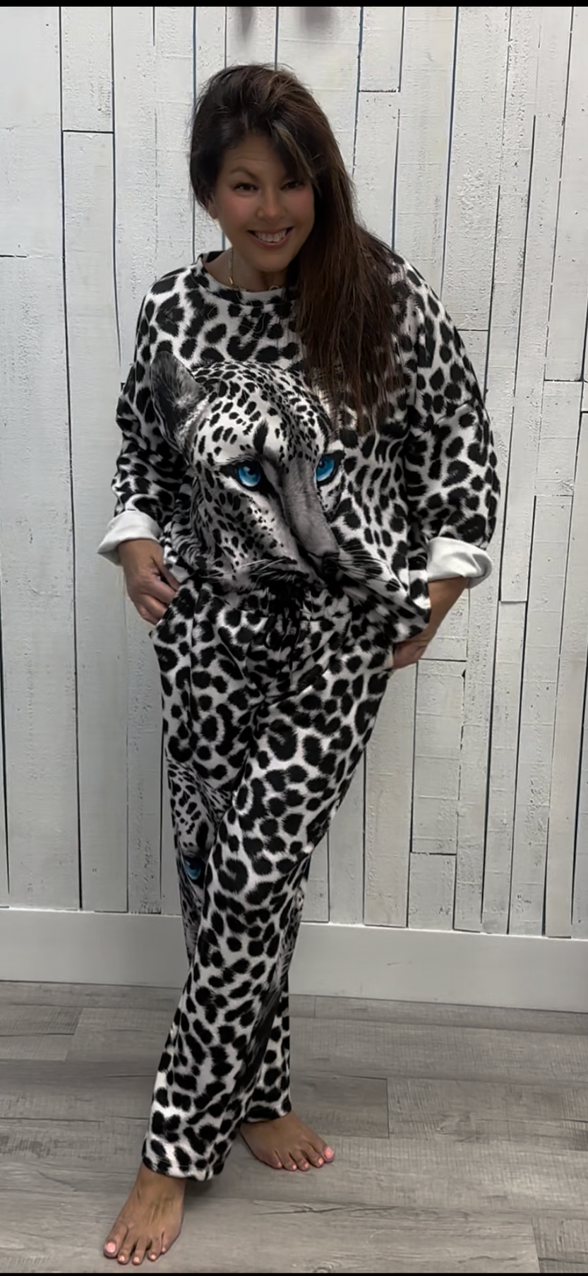 Snow Leopard Loungewear Set