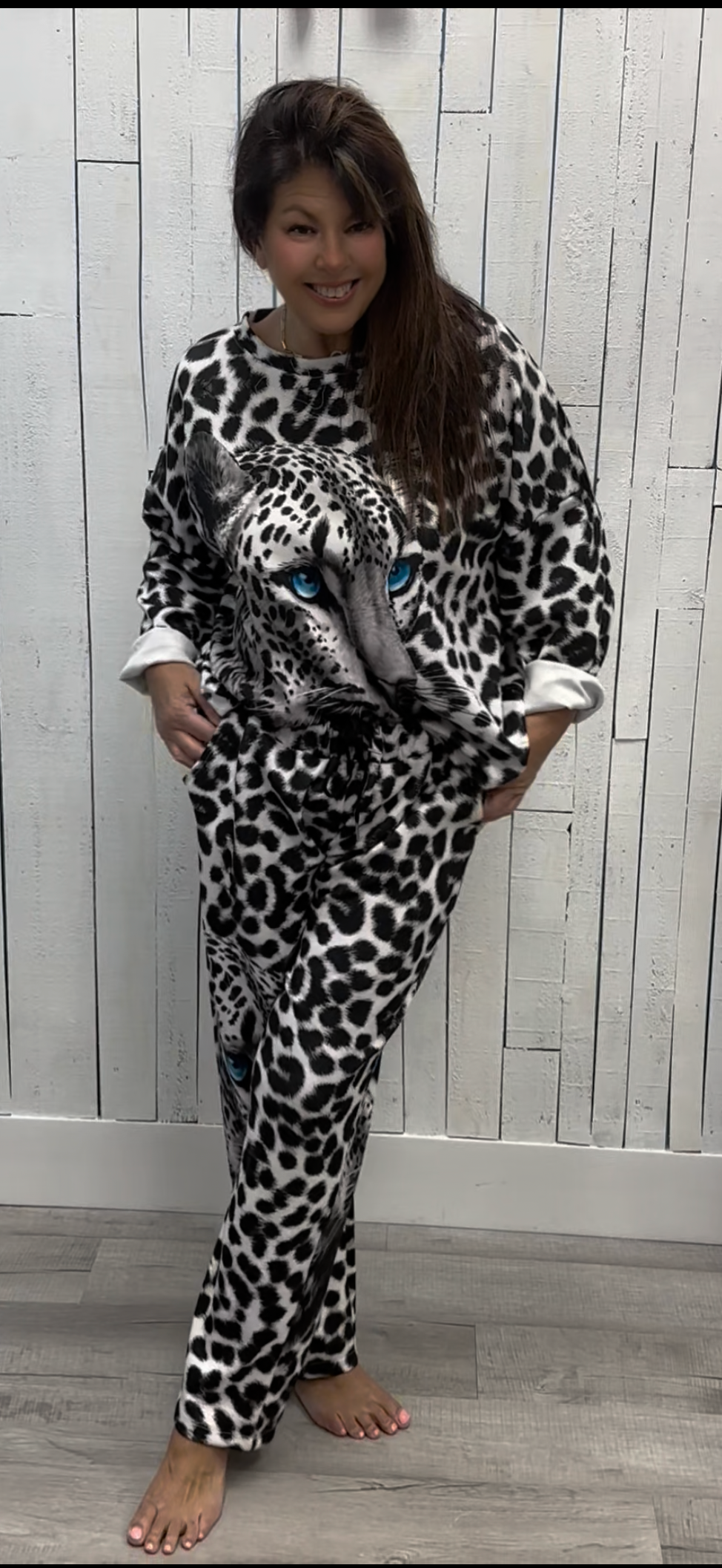 Snow Leopard Loungewear Set