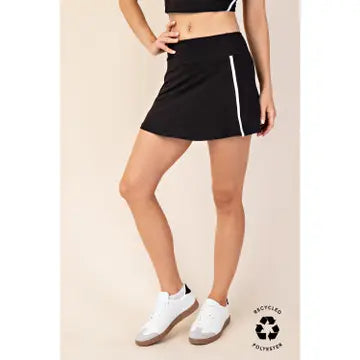 Black Skort with White Stripe