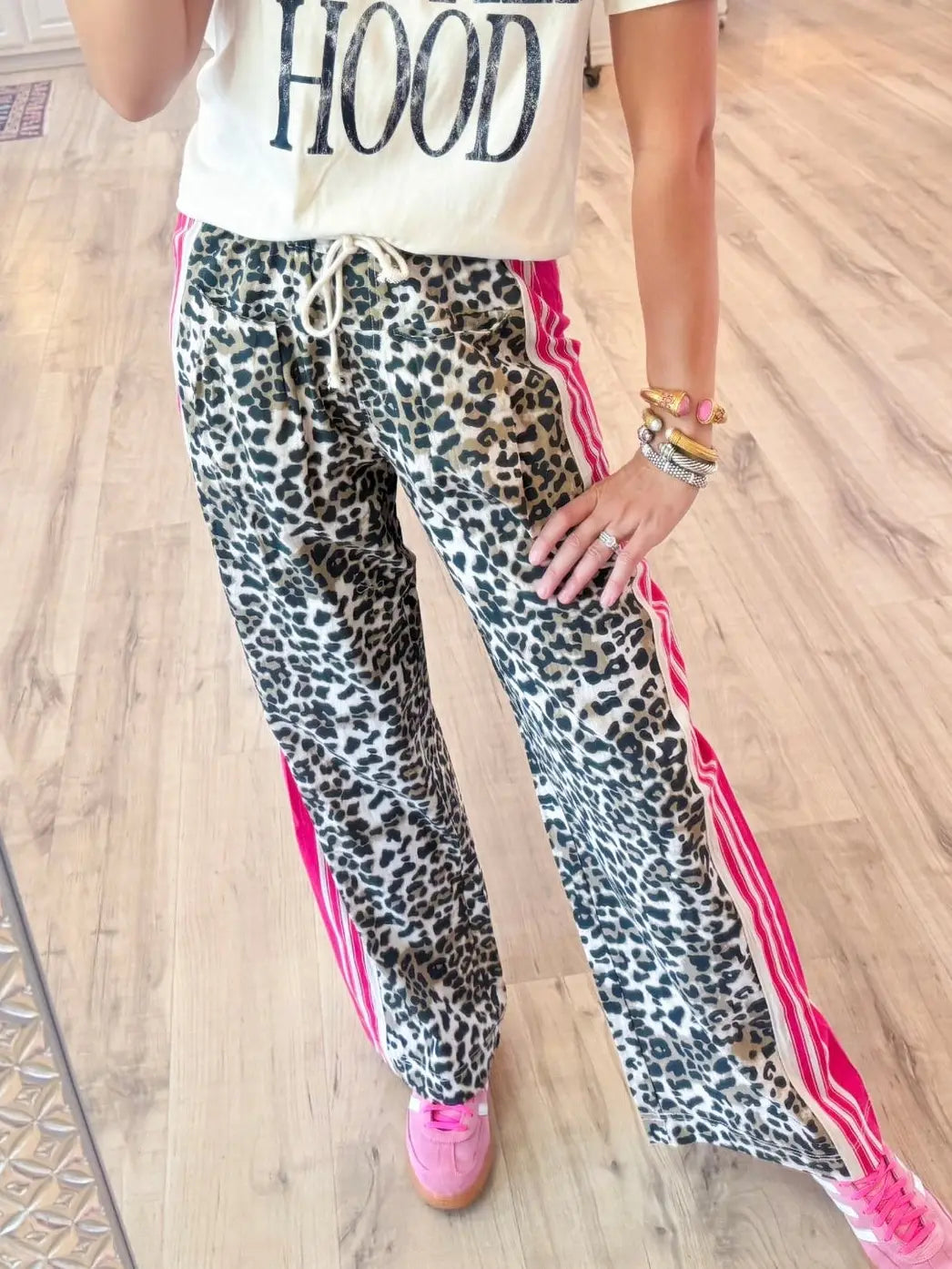 Leopard Luxe Track Pants