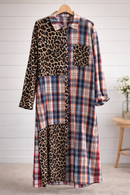 Plaid & Cheetah Dress