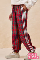 Red Plaid Track Pants