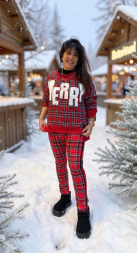 Merry Plaid Pullover
