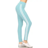 bunny soft side striped leggings
