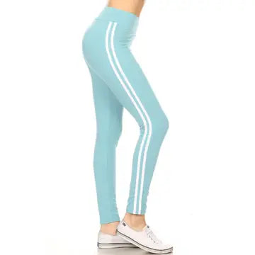 bunny soft side striped leggings