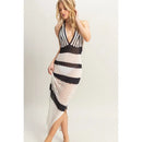 Black and White Crochet Coverup Dress