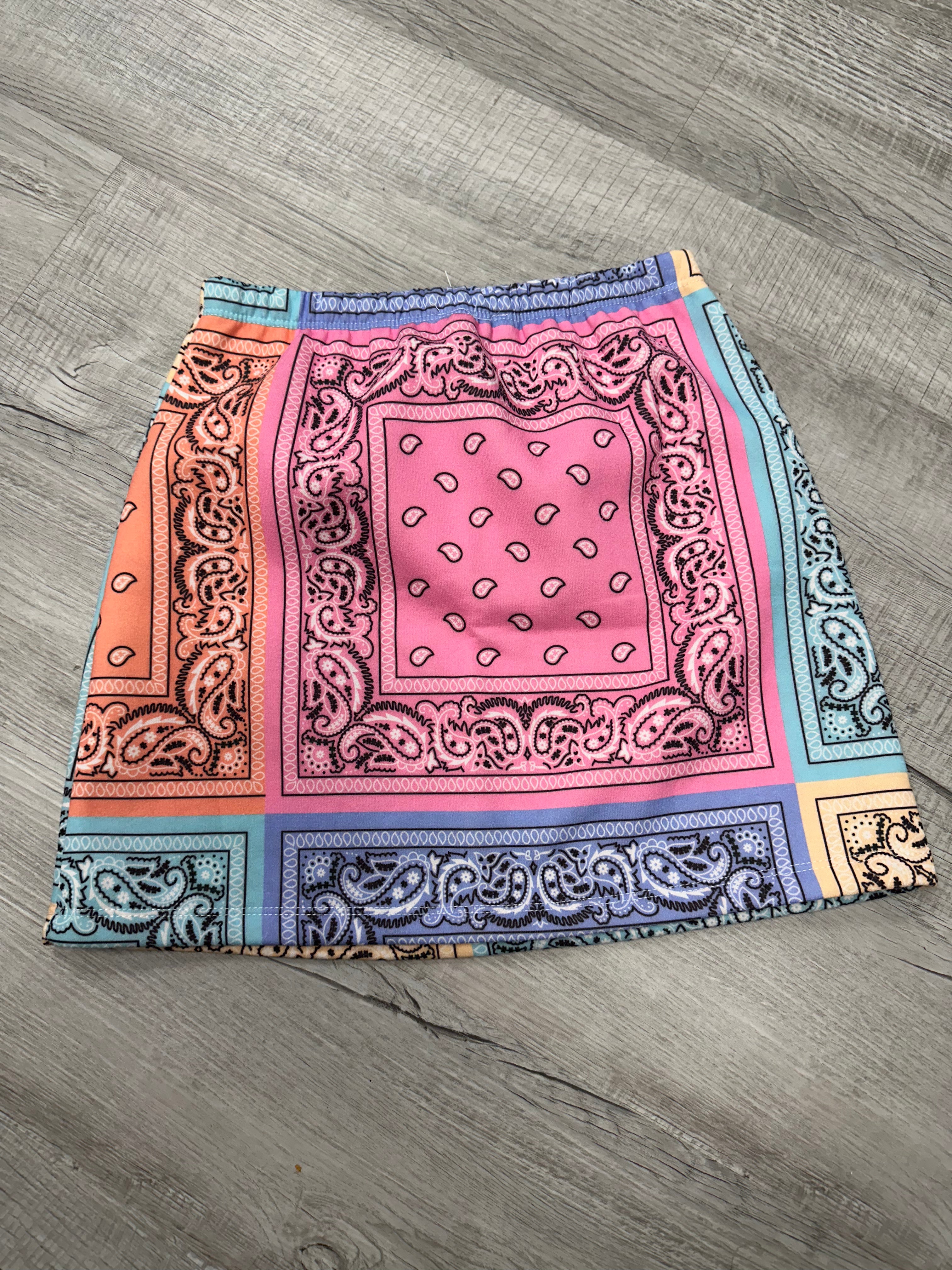 Patchwork Bandana Skirt