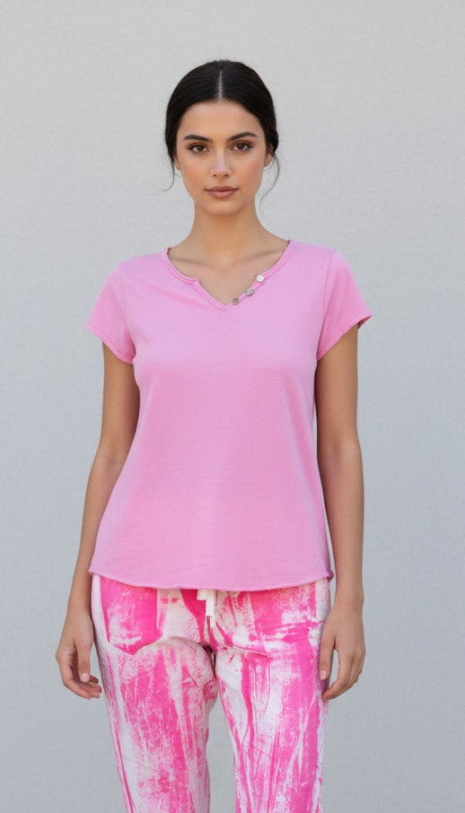 Hot Pink Painted Italian Jogger Pants