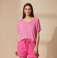 Oversized T-Shirt with Silver Star (Pink, White, Blue, Green, Peach)