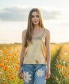 Iridescent Tank Top (Gold, Blue, Beige, Pink)