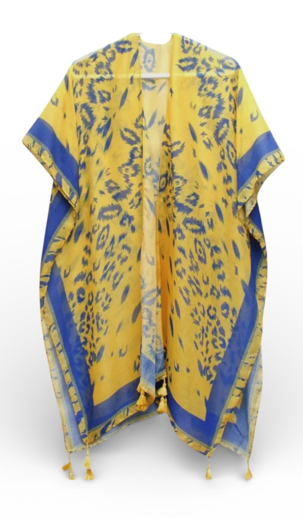 Ageless Leopard Kimono (yellow, pink)