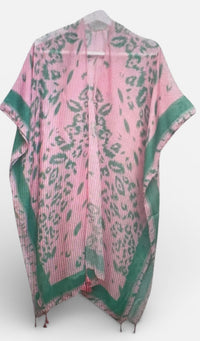 Ageless Leopard Kimono (yellow, pink)