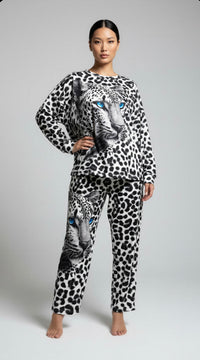 Snow Leopard Loungewear Set