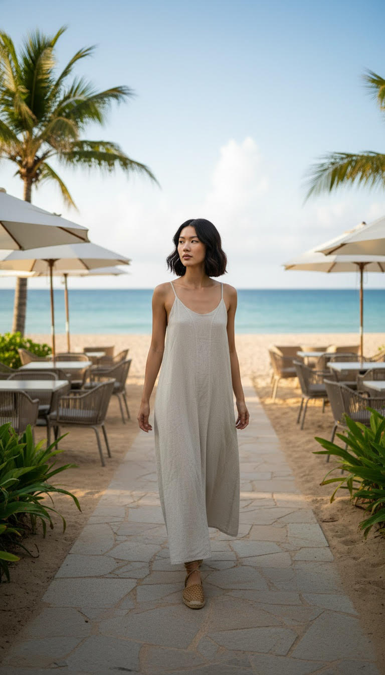 Linen Strap Dress
