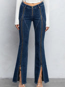 Zip Up Jeans