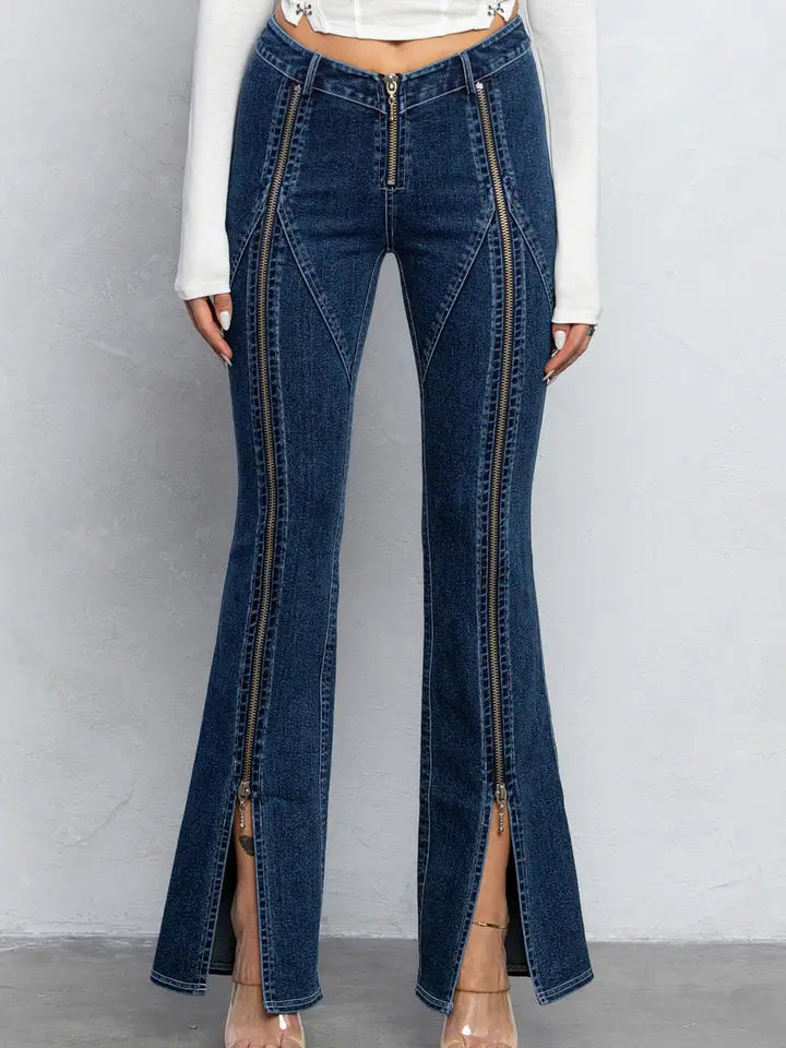 Zip Up Jeans