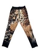 Dazzling Animal Print Silky Jogging Pant