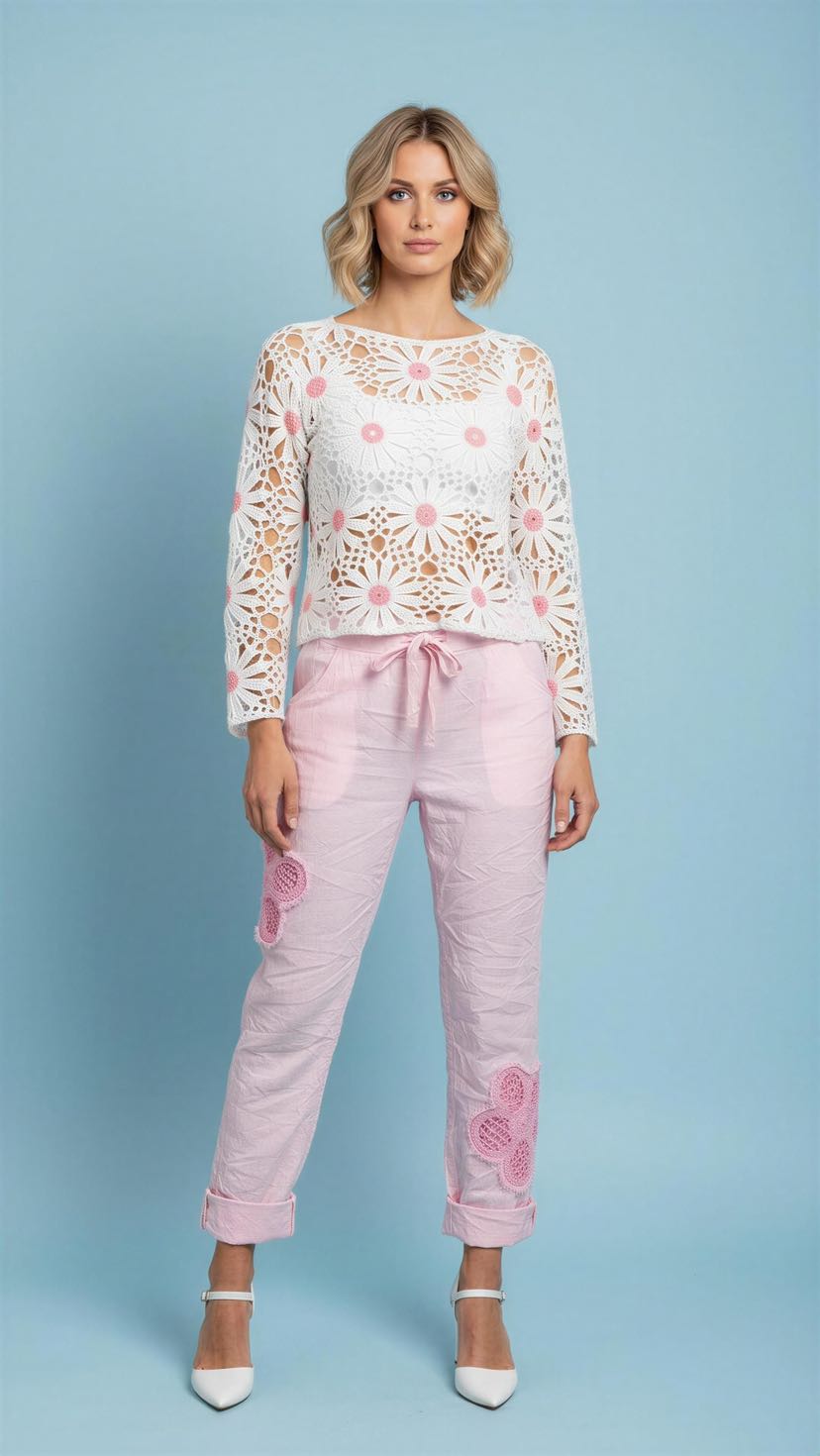 Crochet Flower Sweater