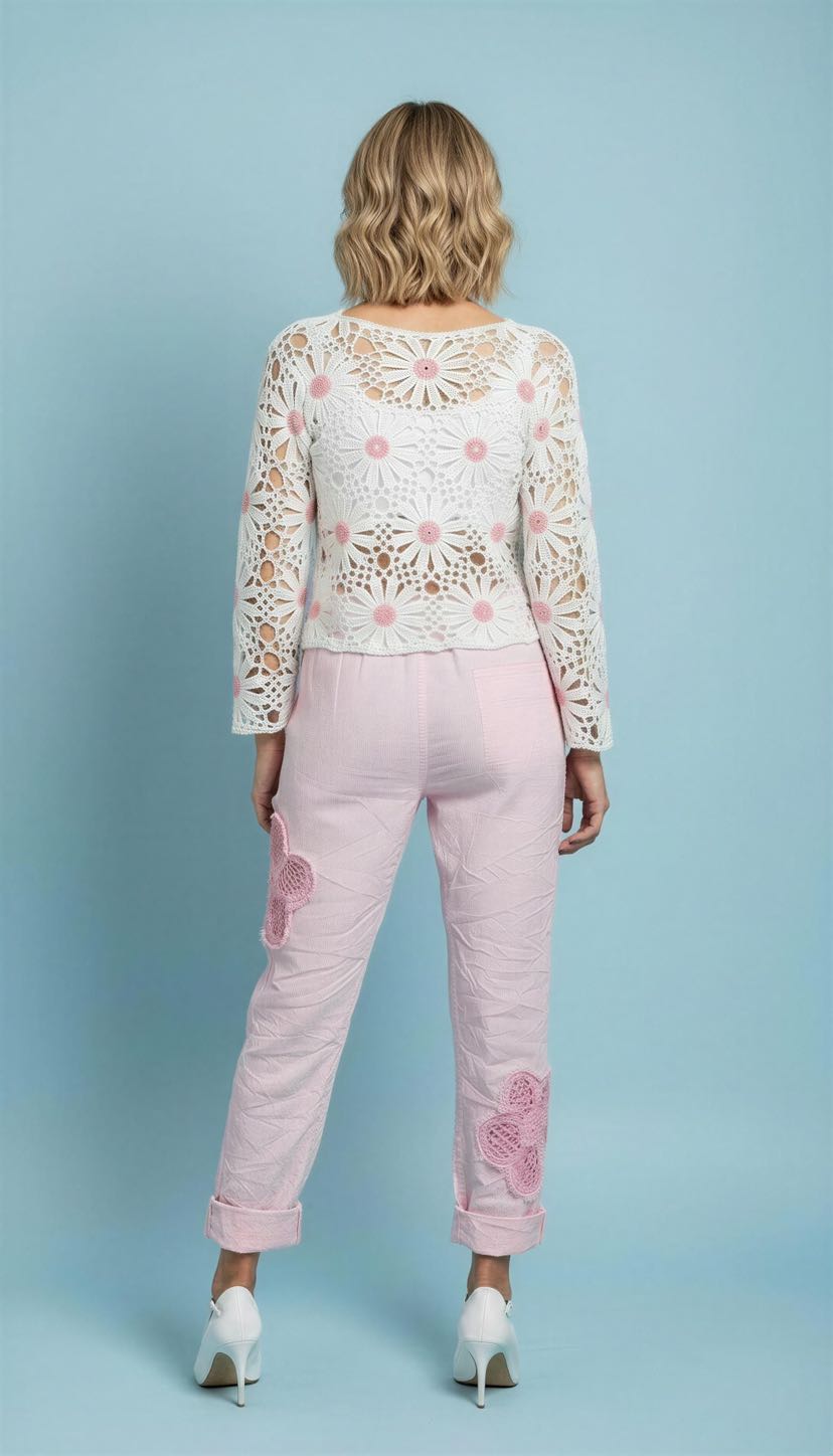 Crochet Flower Sweater