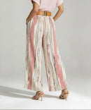 Wide-Leg Painted Pants