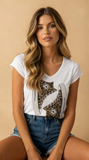 Cheetah Print High Top Sneaker T-Shirt