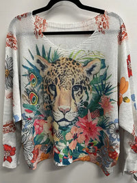 Leopard Italian Silky Summer Sweater