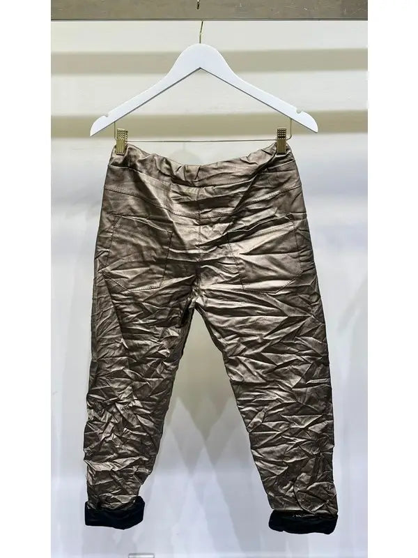 Jogger - Bronze Faux Leather