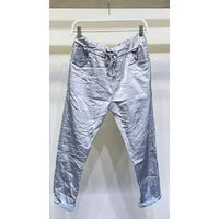 Crinkle Jogger - Satin Light Grey