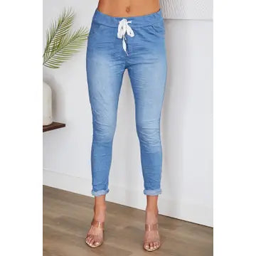 Crinkle Jogger - Jean