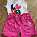 Crinkle Shorts with Star