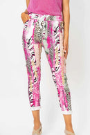 Cheetah Foil Jogger Pants