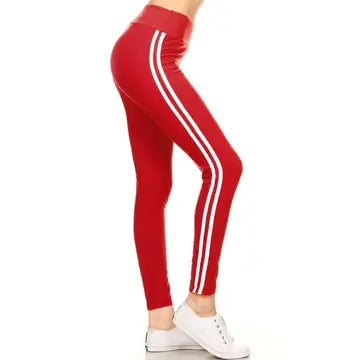 bunny soft side striped leggings