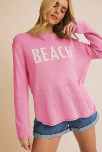 Pink beach sweater