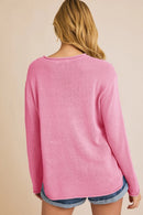 Pink beach sweater