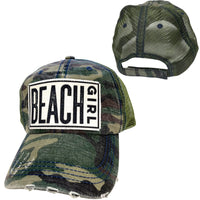 Beach girl camo cap