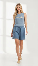 Sleeveless Serene Beach Sweater