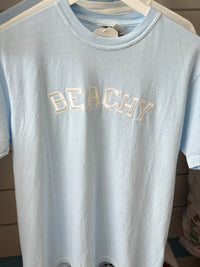 White & Pastel Blue T-Shirt